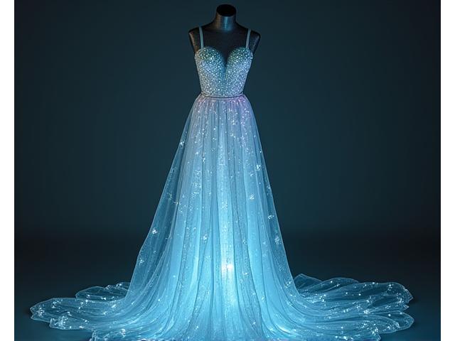 Aurora Gown med bio-luminescerende fiber