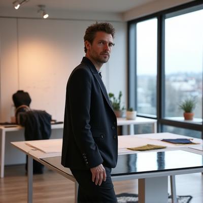 Portrett av designer Henrik Solberg