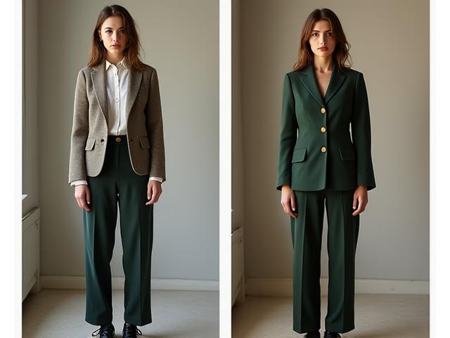 Før-og-etter bilde av en kunde som har fått en stilig garderobetransformasjon med skreddersydde løsninger.