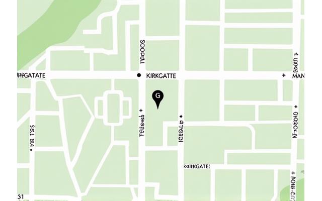 Statiskt kart som viser plasseringen av Fjordgard Atelier i Kirkegata, Oslo Sentrum. Et lite ikon markerer nøyaktig adresse.